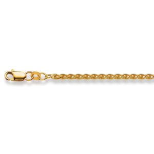 Zopfhalskette 18 Karat Gold -750 in Gelbgold 40 cm - 50 cm x 2.5 mm