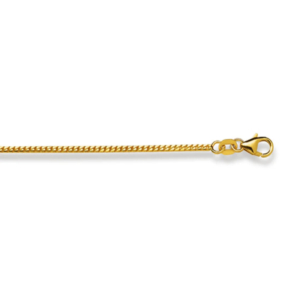 Fuchsschwanzhalskette 18 Karat Gold - 750 in Gelbgold 38 cm - 50 cm x 1.5 mm