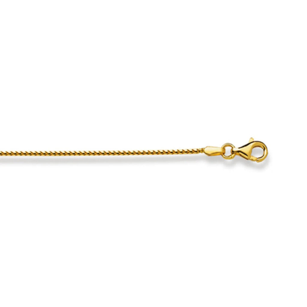 Fuchsschwanzhalskette 18 Karat Gold - 750 in Gelbgold 38 cm - 50 cm x 1.2 mm