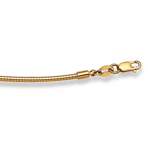 Omegahalskette 18 Karat Gold  -750 in Gelbgold 45cm x 1.7 mm