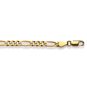 Figarohalskette 18 Karat Gold -750 in Gelbgold 42 cm - 55 cm x 4.5 mm