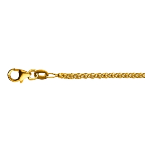 Zopfhalskette 18 Karat Gold -750 in Gelbgold 40 cm - 50 cm x 2.1 mm