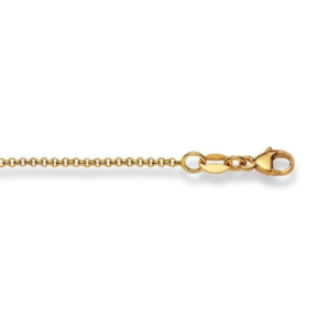 Erbshalskette 18 Karat Gold -750 in Gelbgold 38 cm - 50 cm x 1.5 mm