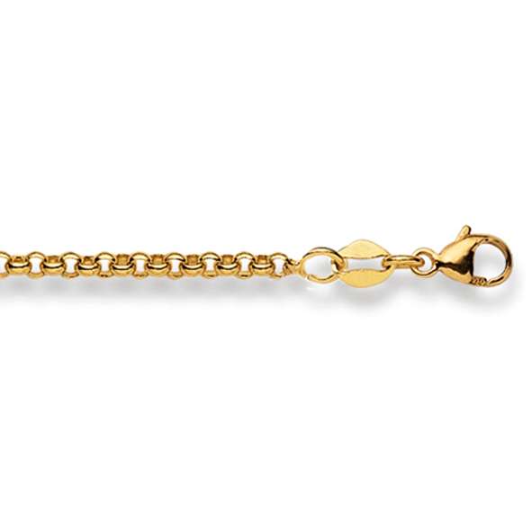 Erbshalskette 18 Karat Gold  -750 in Gelbgold 40 cm - 55 cm x  2.3 mm