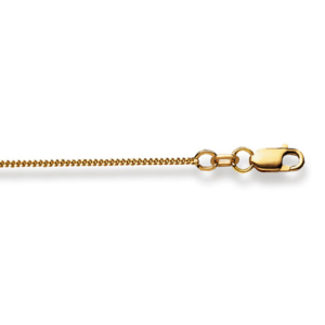 Gold Panzerkette geschliffen Karabiner 45 cm 1.2 mm