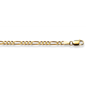 Figarohalskette 18 Karat Gold -750 in Gelbgold 40 cm - 55 cm x 2.9 mm