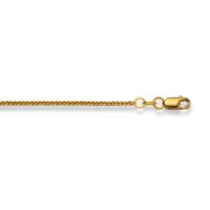 Fuchsschwanzhalskette 18 Karat Gold -750 in Gelbgold 38 cm - 45 cm x 1 mm