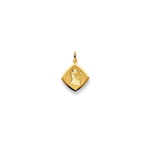 Jungfrau Sternzeichen Anhänger 18 Karat Gelbgold 750, 13x 13mm