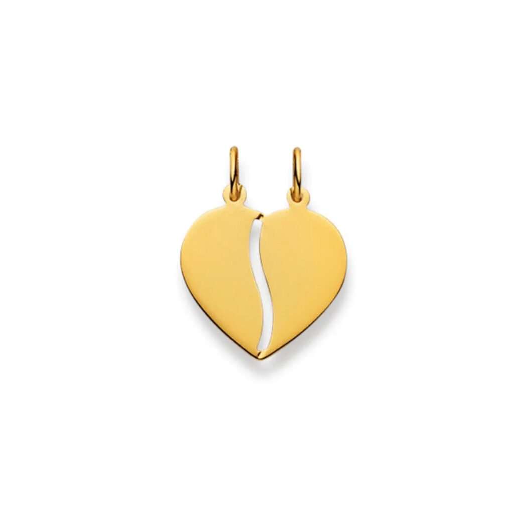 Herzanhänger 18 Karat Gelbgold 750 - 17x15 mm
