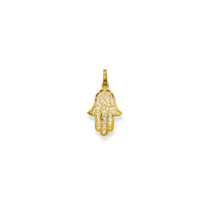 Fatima Hand Anhänger in 750/18 Karat Gelbgold für Damen