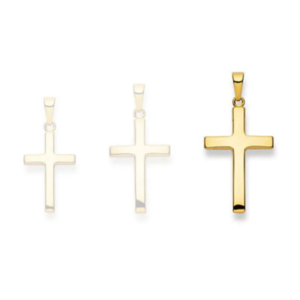 Kreuz Gelbgold Anhänger 18 Karat Gold-750, 24 x 16 x 3 mm