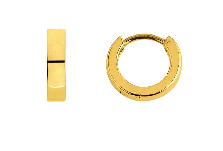 Creolen Weissgold 18 Karat 750 -  16 x 2.7 mm