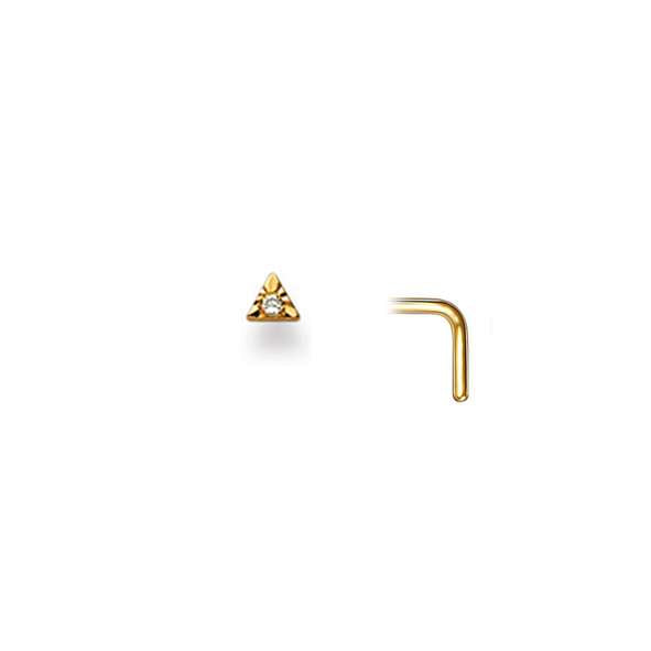 Nasenstecker mit Diamant 0.01 ct. in 750/18 Karat Gelbgold 3 mm
