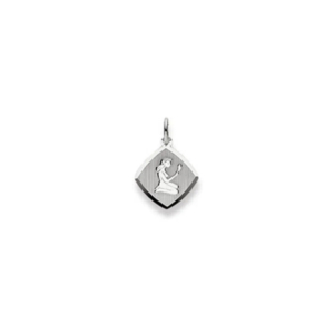 Jungfrau Sternzeichen Anhänger 18 Karat Weissgold 750, 13x 13mm
