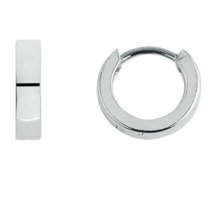 Creolen Weissgold 18 Karat 750 - 10 x 2.5 mm