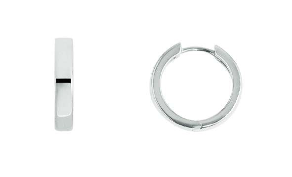 Creolen Weissgold 18 Karat 750 - 16 mm