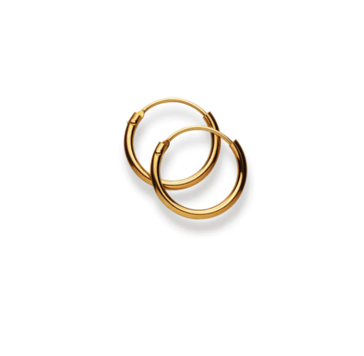 Creolen Gelbgold 18 Karat 750 - 13 mm