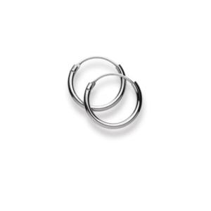 Creolen Weissgold 18 Karat 750 - 13 mm