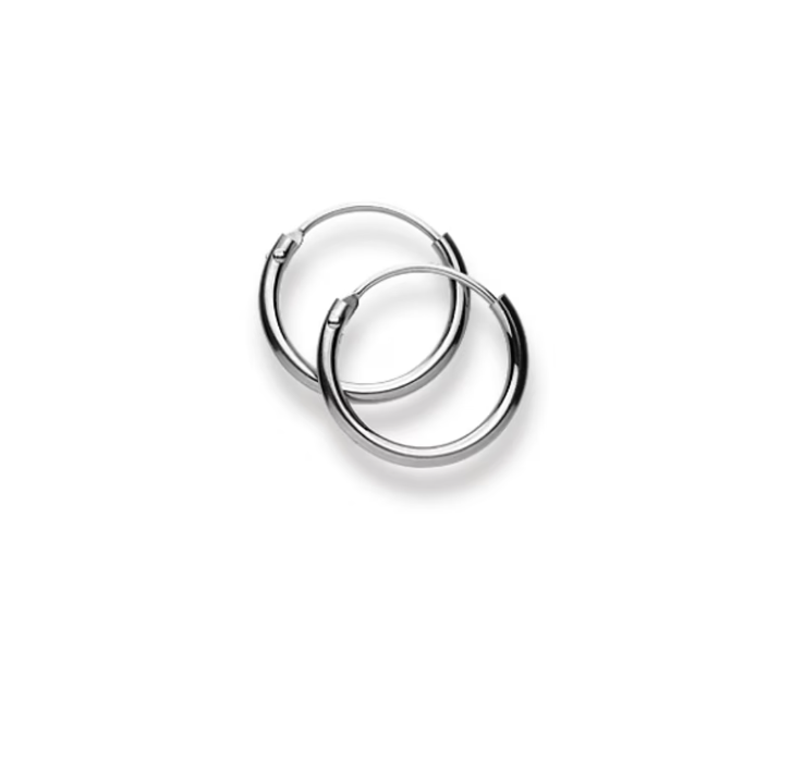Creolen Weissgold 18 Karat 750 - 13 mm