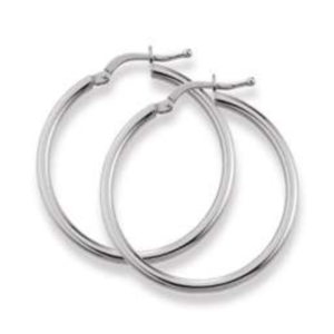 Creolen Weissgold 18 Karat 750 - 29 x 2 mm