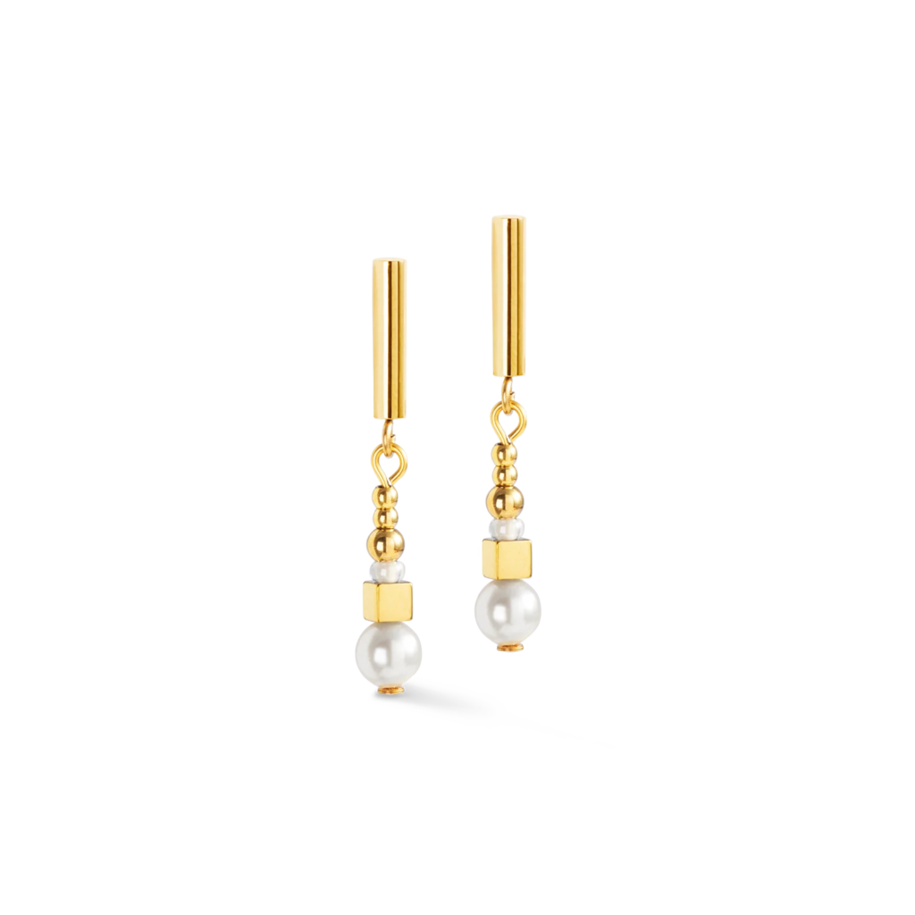 Coeur de Lion Shimmering Princess Pearls Damen Ohrstecker in Gold & Weiss - 4312/21-1416