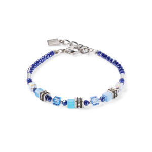 Coeur de Lion Mini Cubes Blau Damen Armband - 4565/30-0700