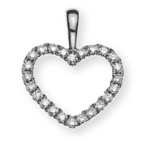 Diamantanhänger offenes Herz Weissgold 750