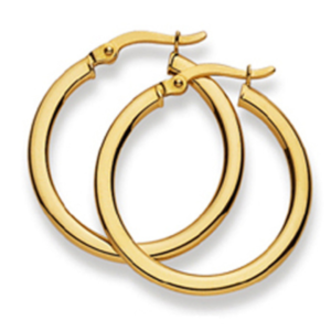 Creolen Ohrringe für Damen in 750/18 Karat Gelbgold