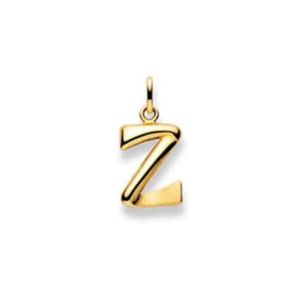 Buchstaben Anhänger Matt & Poliert in 18 Karat Gold - 750 - Z