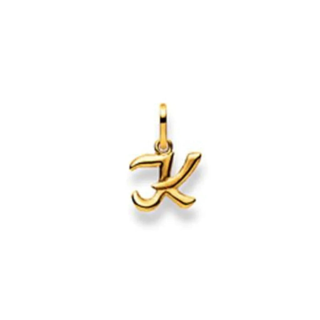 Gelbgold Buchstaben Anhänger - 18 Karat Gold - 750 - K