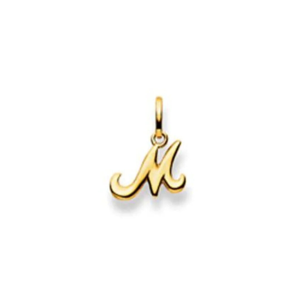 Gelbgold Buchstaben Anhänger - 18 Karat Gold - 750 - M
