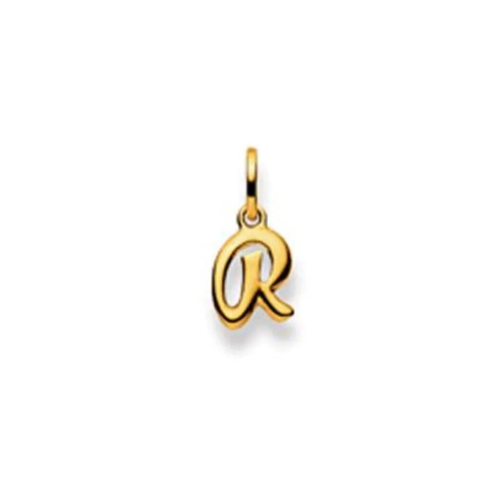 Buchstaben Anhänger in 18 Karat Gold - 750 - R