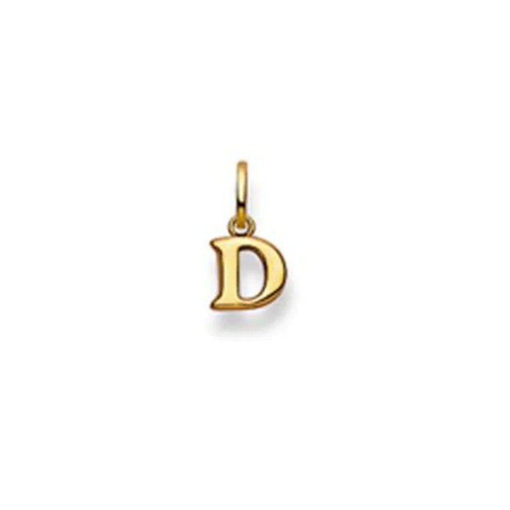 Buchstaben Anhänger in 18 Karat Gold - 750 - D