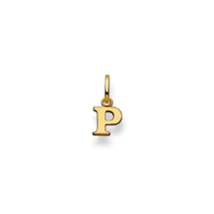 Buchstaben Anhänger in 18 Karat Gelbgold - 750 - P