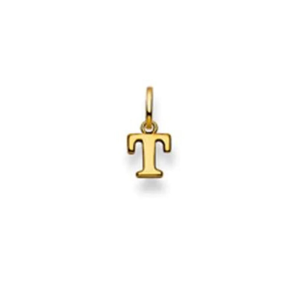 Buchstaben Anhänger in 18 Karat Gelbgold - 750 - T