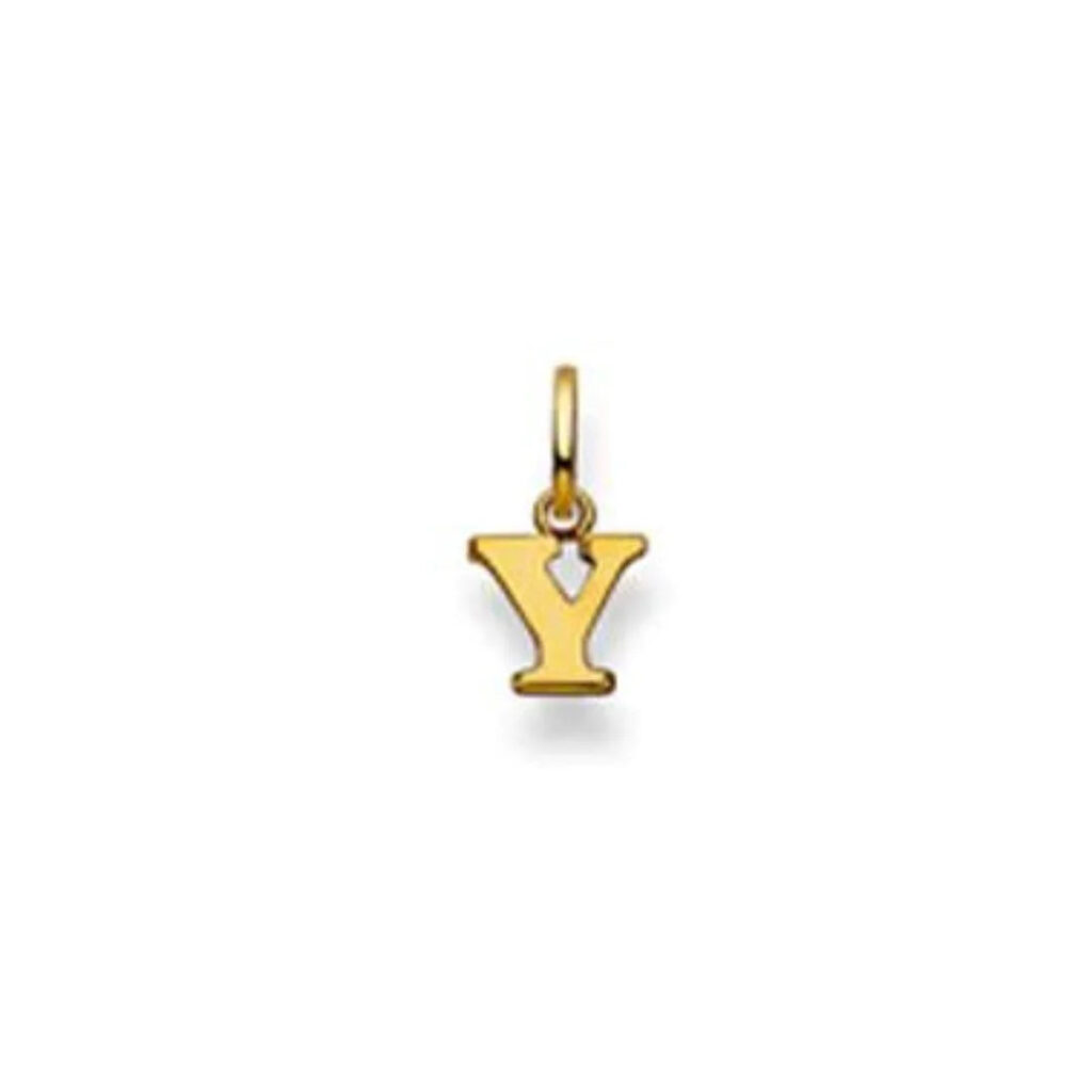 Buchstaben Anhänger in 18 Karat Gelbgold - 750 - Y