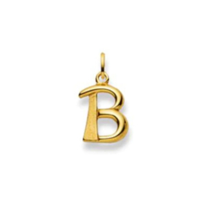 Buchstaben Anhänger Matt & Poliert in 18 Karat Gold - 750 - B