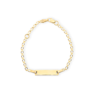 Baby Kinder Gelbgold Bracelet ID-Armband mit Gratis Gravur - GB-647/9