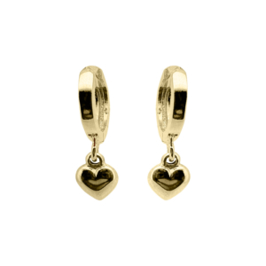 Creolen mit Herz 9 Karat Gelbgold 375 - GO-356