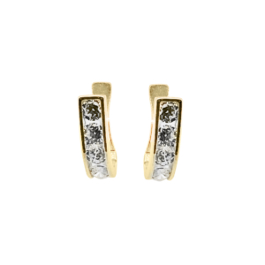 Creolen mit Zirkonia 9 Karat Gelbgold 375 - GO-634/9