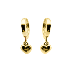 Creolen mit Herz 18 Karat Gelbgold 750 - GO-356/18