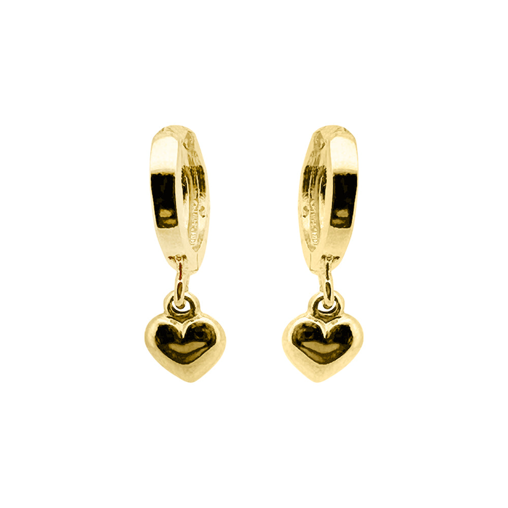 Creolen mit Herz 18 Karat Gelbgold 750 - GO-356/18