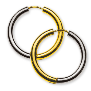 Kreolen Bicolor (Gelb-/Weissgold 750)