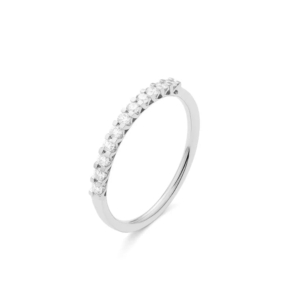Facet Classic 18 K Weissgold Damen Ring mit Diamanten
