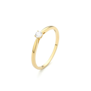 Facet Eye Clean Classic 18 Karat Gelbgold Solitär Damenring