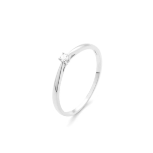 Facet Eye Clean Classic Express 14 Karat Weissgold Solitaerring