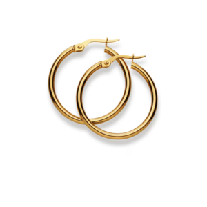 Kreolen 18 Karat Gelbgold-750, 24 x 2 mm