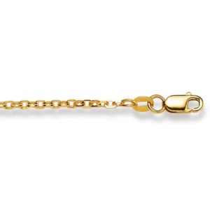Ankerhalskette 18 Karat Gold -750 in Gelbgold Unisex 38 cm - 50 cm x 2.1 mm