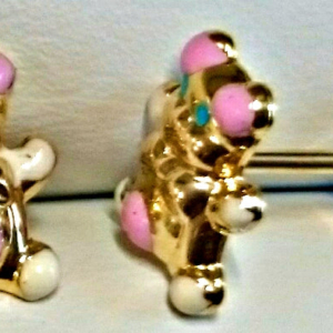 Bär Ohrstecker emailliert 18 Karat Gelbgold - OGO1035