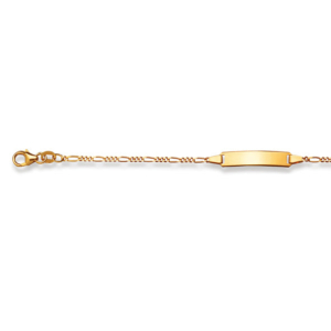Baby Kinder ID-Armband in 18 Karat Gelbgold mit Gratis Gravur - 1173.01014/1400